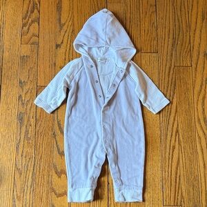 Kissy Kissy Hooded One Piece in Soft Gray 3-6 months